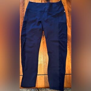 Fablatics Cropped Leggings.  Size Medium. Good condition Beautiful blue